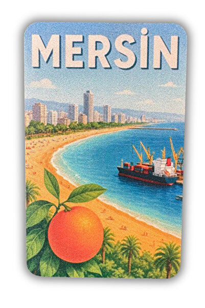 Woobizo Mersin ahşap tasarım buzdolabı magneti - Hediyelik Magnet