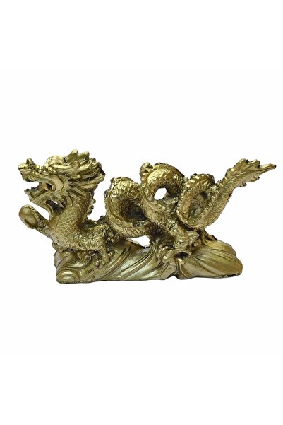 Feng Shui Dragon auriu cu perla nemuririi