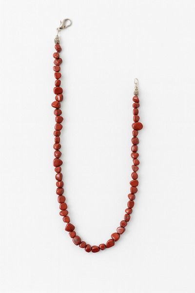 RUHZEN ENERJİ AKTİVASYONU Doğal Kırmızı Jasper Taşı Kolye – El Yapımı