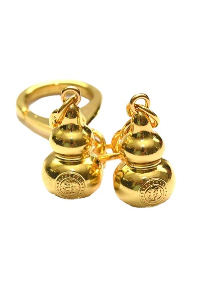 Feng Shui Amuleta cu Wu Lou (ulu) auriu si mantre de protectie