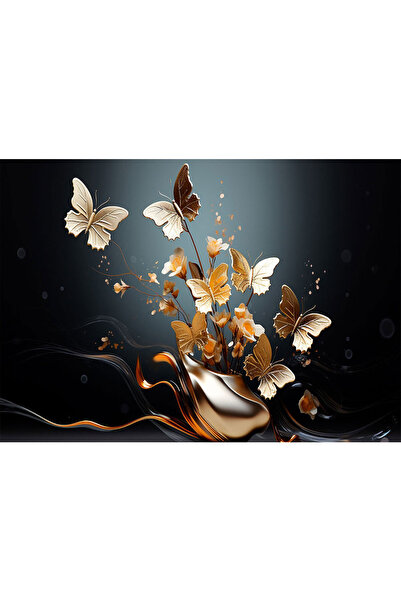 VIODESIGN Fototapet 3D, autoadeziv, Fluturi Aurii, multicolor,80x120 cm 3D120