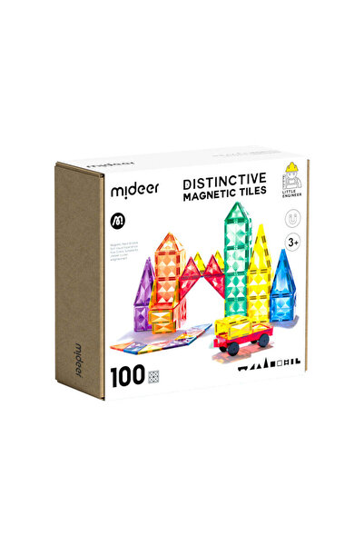 Mideer Renkli Magnetic Tiles - 100 Parça