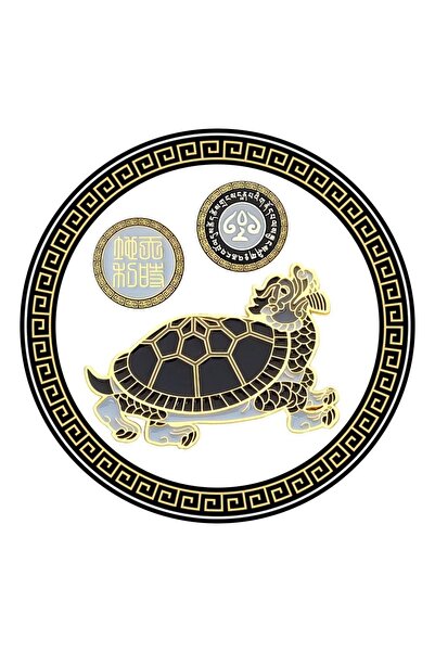 Feng Shui Abtibild sticker cu Broasca Testoasa Dragon - mare