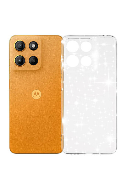 Techsuit Αυτή η εφαρμογή Motorola Moto G15 SparkleSkin, διαφανής