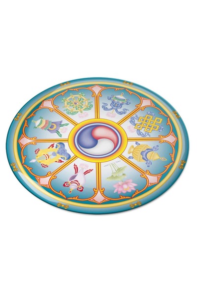 Feng Shui Abtibild sticker 3D cu cele 8 simboluri tibetane v1