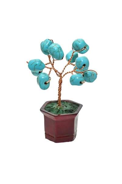 Feng Shui Copac cu pietre turcoaz - 7.5cm