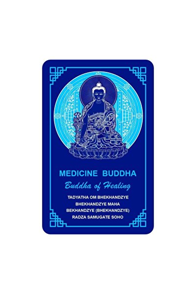 Feng Shui Card cu Buddha Medicine cu floare de lotus 2025