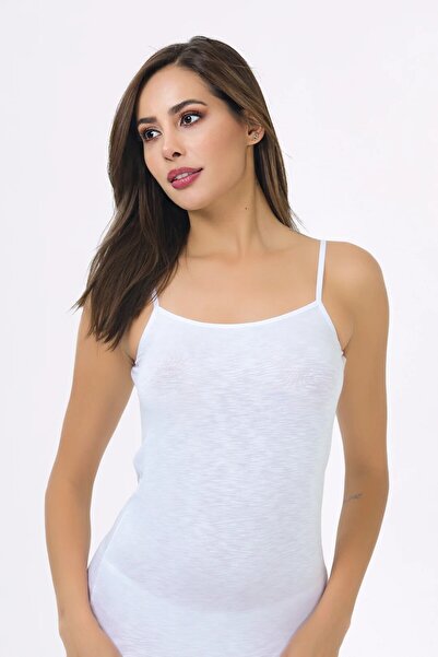 İLKE İÇ GİYİM Women's Flared Thin Strap Tank Top