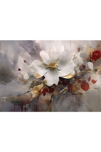 VIODESIGN Fototapet 3D, autoadeziv, Pictura Relief Floare Alba, multicolor,120 x 200 cm 3D102