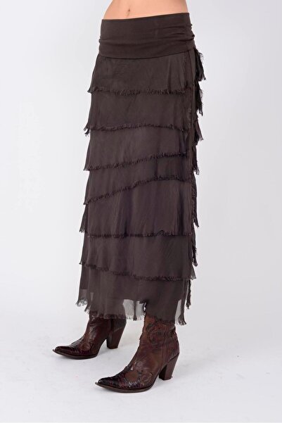 EREN STYLE Italian 2 Size Slimming Layered Silk Skirt & Strapless Dress