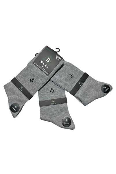 BYNDRSOCKS 3 Lü Erkek Soket Bambo Gri