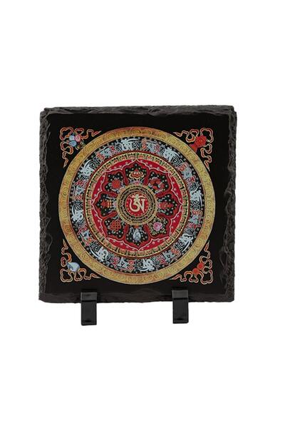 Feng Shui Placheta ( placa ) cu cele 8 simboluri tibetane si mantra de protectie