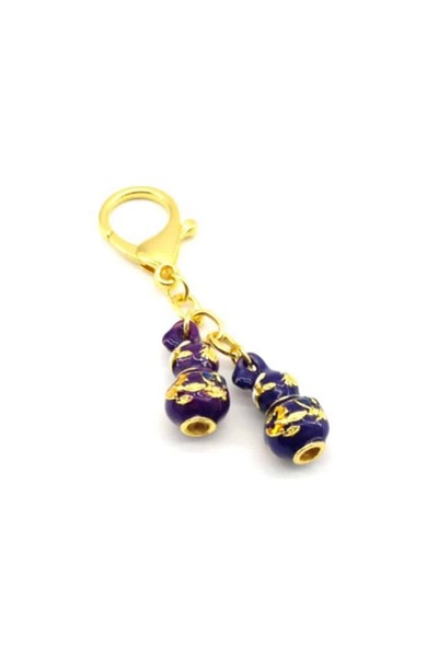 Feng Shui Amuleta cu 2 Wu Lou-uri si lilieci pentru cele cinci binecuvantari