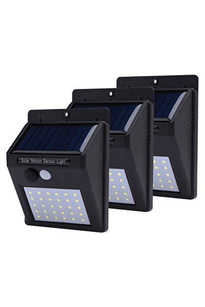 SPEEDSTORE Set of 3 solar lamps with motion sensor for automatic outdoor lighting