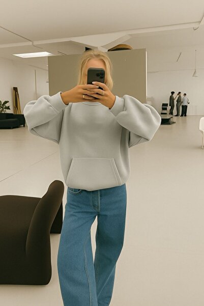 DM DOLCE MORE سترة رياضية بقلنسوة للجنسين مصنوعة من القطن الممشط بثلاث خيوط