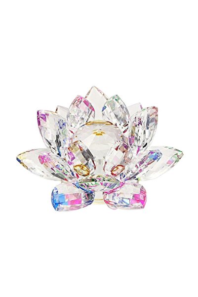 Feng Shui Floare de lotus multicolora din cristal