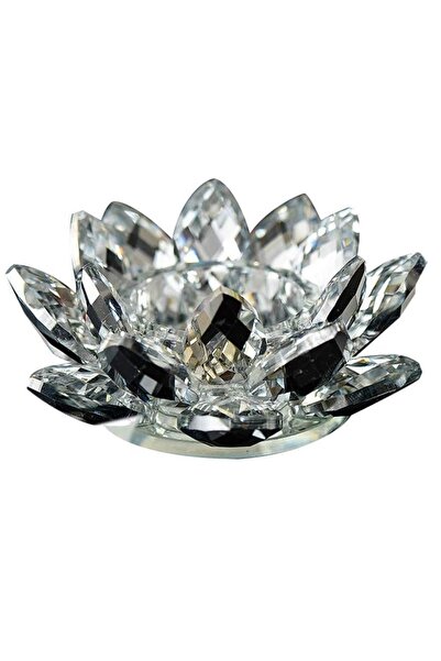 Feng Shui Floare de lotus argintie din cristal