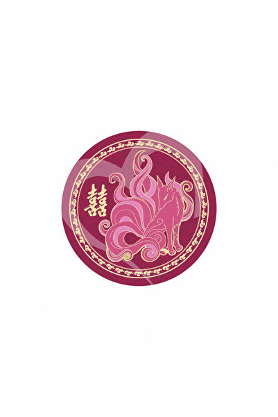 Feng Shui Sticker for love and affection with the fox with 9 tails - small