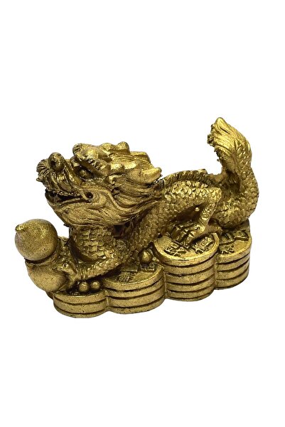 Feng Shui Dragon auriu cu wu lou si broasca norocoasa