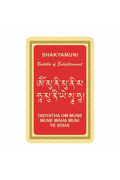 Feng Shui Card for happiness and luck, against obstacles, with Shakyamuni Buddha
