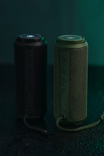 Microdigit Portable Bluetooth Speaker - Powerful Cylindrical Wireless Speaker with Button Control and Waterproof, Suitable for Travel and Sports