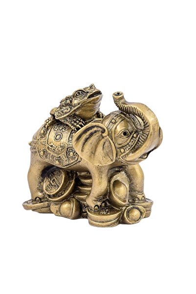 Feng Shui Elefant cu broasca raioasa cu trei picioare - mediu