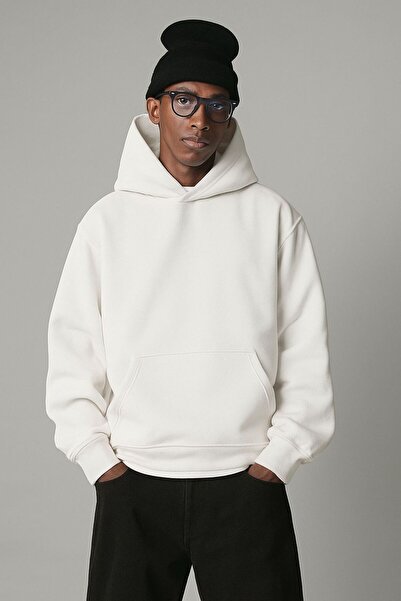 DM DOLCE MORE Hanorac unisex cu glugă, imprimat, din bumbac pieptănat cu 3 fire