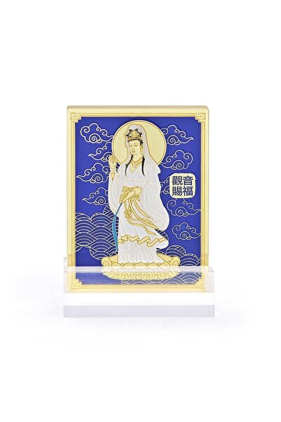 Feng Shui Placa cu zeita KUAN YIN pe lotus pentru protectia casei si familiei