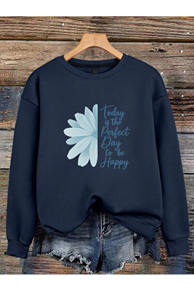 uyguntarz Το unisex σήμερα είναι το φούτερ με λαιμόκοψη με το τέλειο σχέδιο με στάμπα