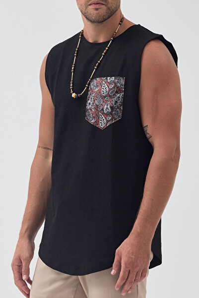 rammers Μπλουζάκι με φαρδύ λαιμόκοψη με τσέπες σε μποέμικο στυλ Οβάλ κοπή