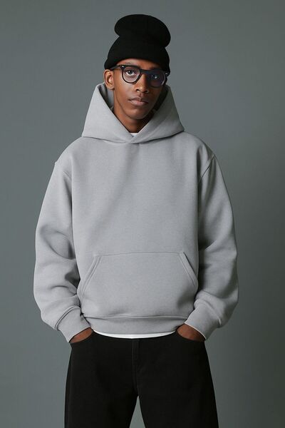 E-ROMA Hanorac unisex cu glugă, imprimat, din bumbac pieptănat cu 3 fire