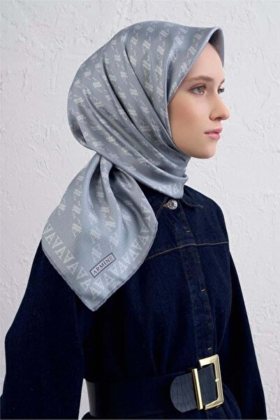 Armine Φουλάρι Sura Pure Silk 9412 - 80 Μπλε Μικτό σχέδιο