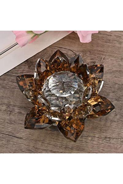 Feng Shui Brown crystal lotus flower