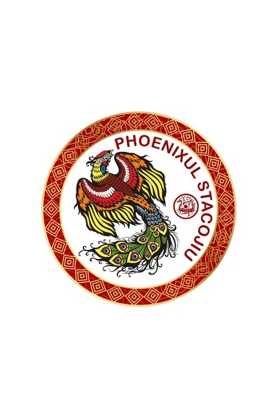 Feng Shui Abtibild sticker cu Phoenix Stacojiu - cele 4 animale celeste - mic