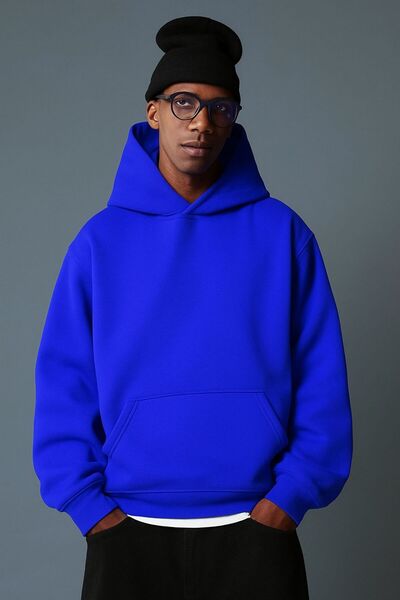 DM DOLCE MORE سترة رياضية بقلنسوة مطبوعة من القطن الممشط بثلاث خيوط للجنسين