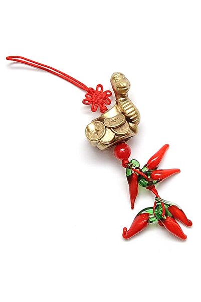 Feng Shui Canaf cu sarpe auriu si ardei rosii