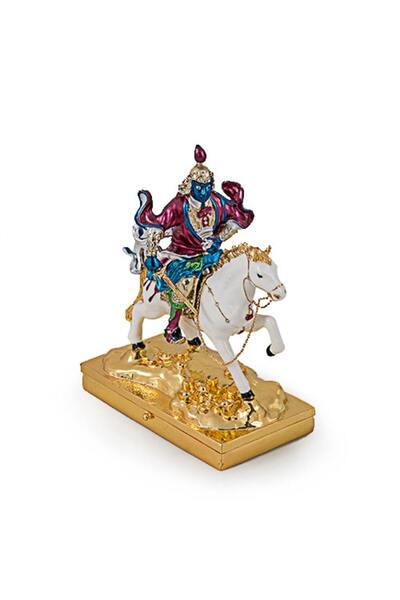 Feng Shui Lung Ta Wind Horse with Lord Kubera