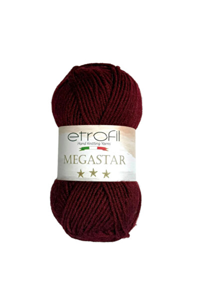 Etrofil Megastar – %25 Yün %75 Akrilik, 100 g / 110 m Kalın ve Yumuşak El Örg...
