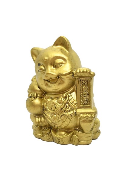 Feng Shui Pisica norocoasa Maneki Neko din rasina