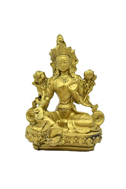 Feng Shui Statueta cu Zeita Kuan Yin pe floare de lotus