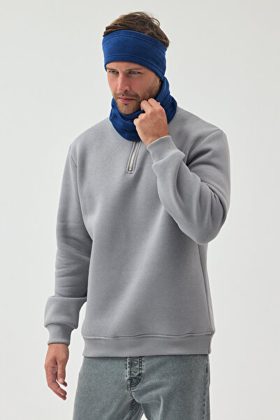 Butikgiz %100 Mikro Polar Esnek Çok Fonksiyonlu Boyunluk + Saç Bandı Unisex Kışlık Set