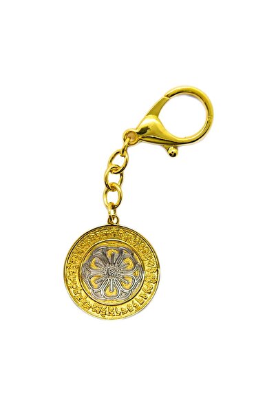 Feng Shui Amuleta breloc cu floarea fericirii si mantra dorintelor