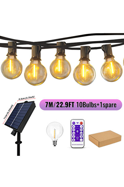 aiopp سلسلة مصابيح شمسية G40-7M، 11 مصباحًا، سلسلة مصابيح LED مقاومة للكسر G4...