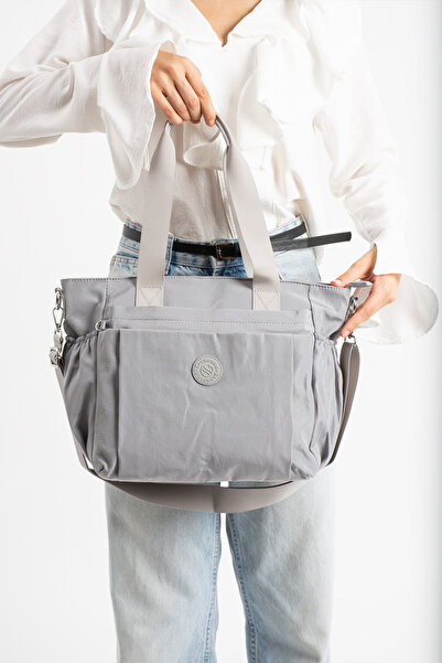 Sanmorris 4017 Women's Large Size Compartmentalized Waterproof Parachute Fabric Crossbody and Shoulder Strap Bag