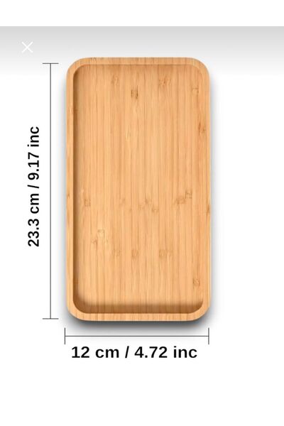 MEYA PİNE Bambu kare Sunum Ve Servis Tepsisi Yağdanlık Altlığı, Mutfak Ve Ban...
