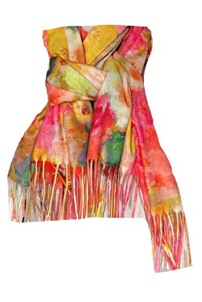 DACSHOP Eșarfă de damă din cașmir F, Dacăli, roz, 180 x 70 cm