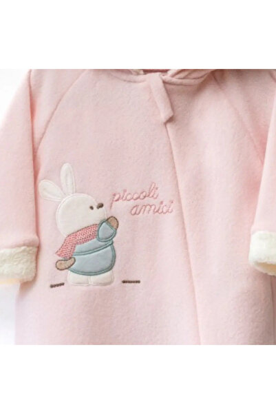 Momercy Rabbit Baby Girl Fleece-Velsoft Jumpsuit