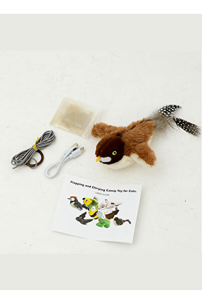 Sellix Cat Toy Touch Activated Flapping Wings Realistic Bird Sounds Rechargeable