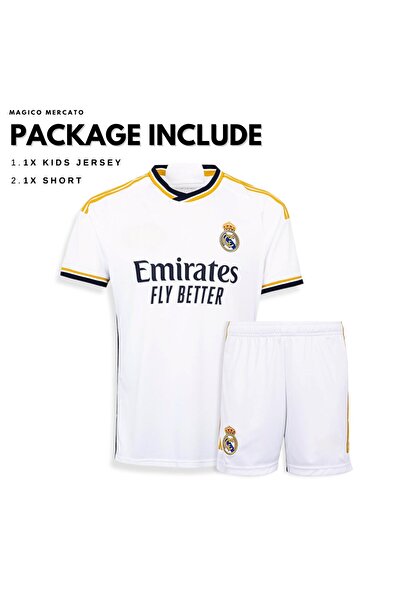 Magico Mercato ® Real Madrid Football Soccer Jersey for Kids – Kids & Adults BELLINGHAM, VINI Jr, MBAPPE Jersey