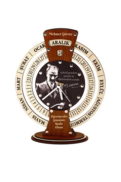 Genel Markalar Öğretmenler gününe özel Sonsuz Maya Takvimli Masa Saati